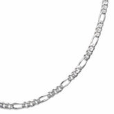 92.5% Sterling Silver Flat Figaro Chain - 6MM